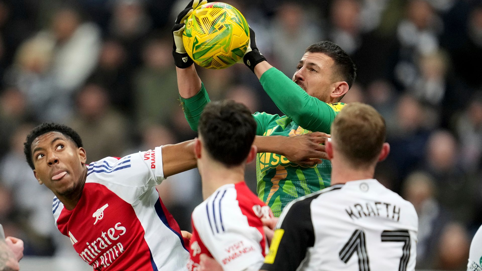Newcastle troll Arsenal over match ball after Carabao Cup win