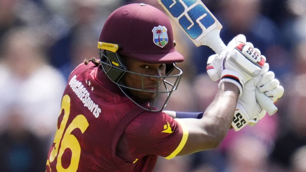West Indies' Carty falls after hitting century vs England LIVE!