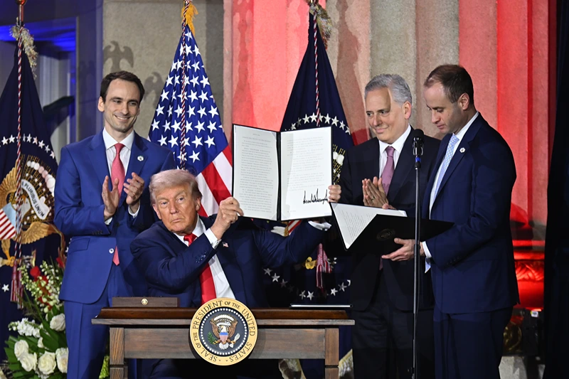 Trump signs 3 AI-focused EOs, proclaims the U.S. will do ‘whatever it takes’ to win AI race
